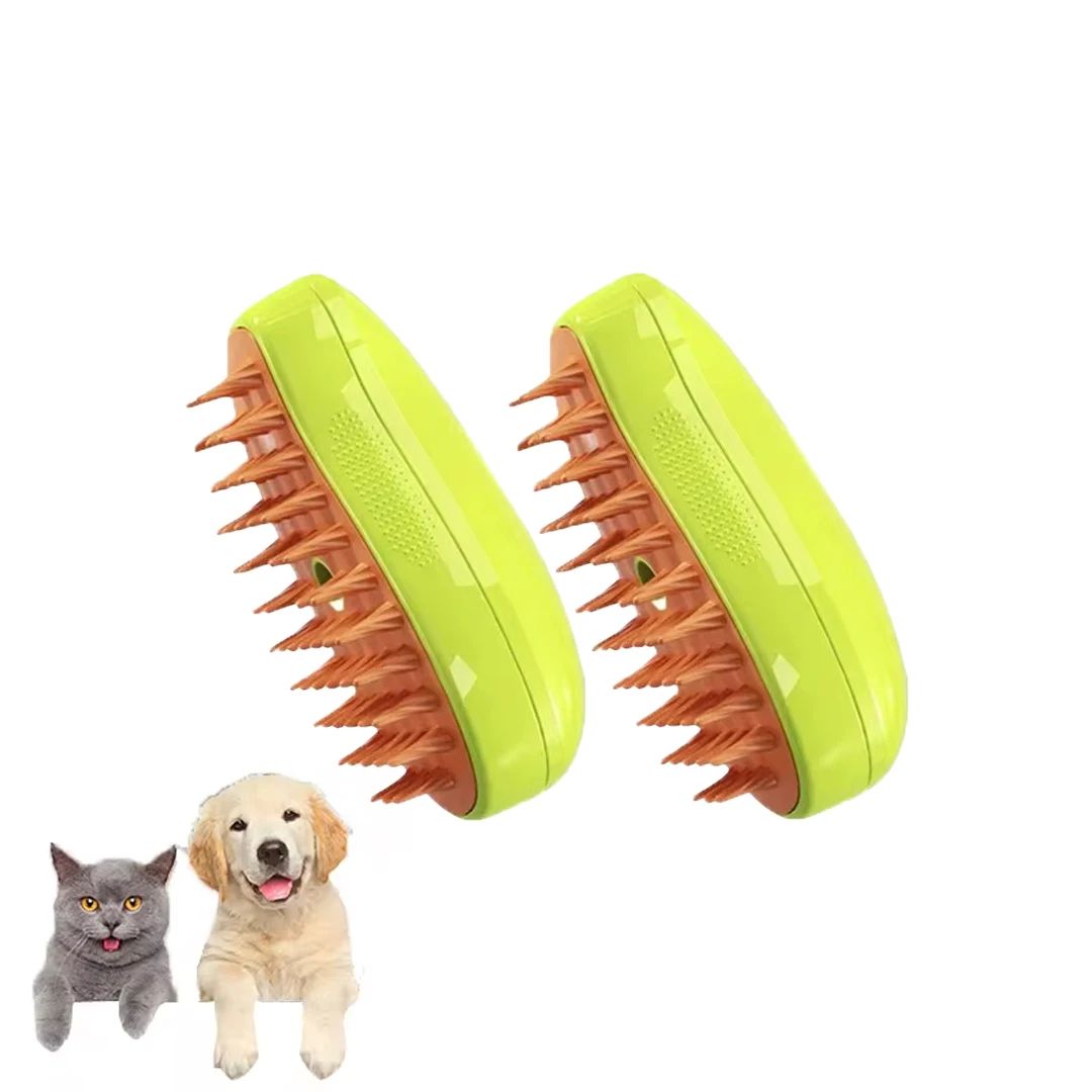PawGlow 3-in-1 Steam Pet Grooming Brush for Cats & Dogs – Spray, Massage & Deshedding Comb