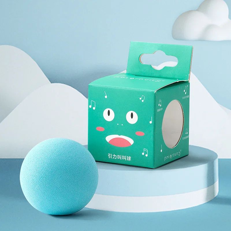 ChirpPlay Interactive Sound Ball for Cats – Plush Cat Toy Ball with Realistic Bird & Cricket Sounds