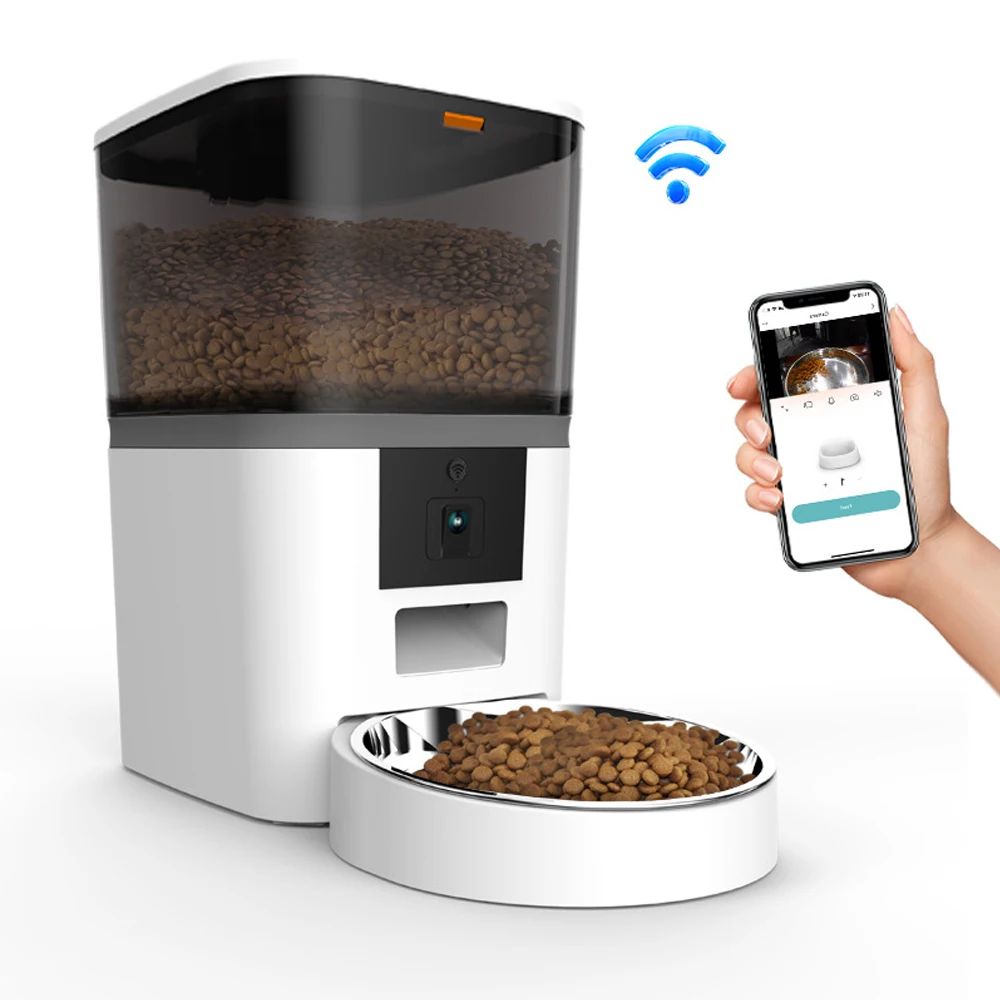SmartView 4L Automatic Pet Feeder with HD Camera & App Control for Cats and Dogs