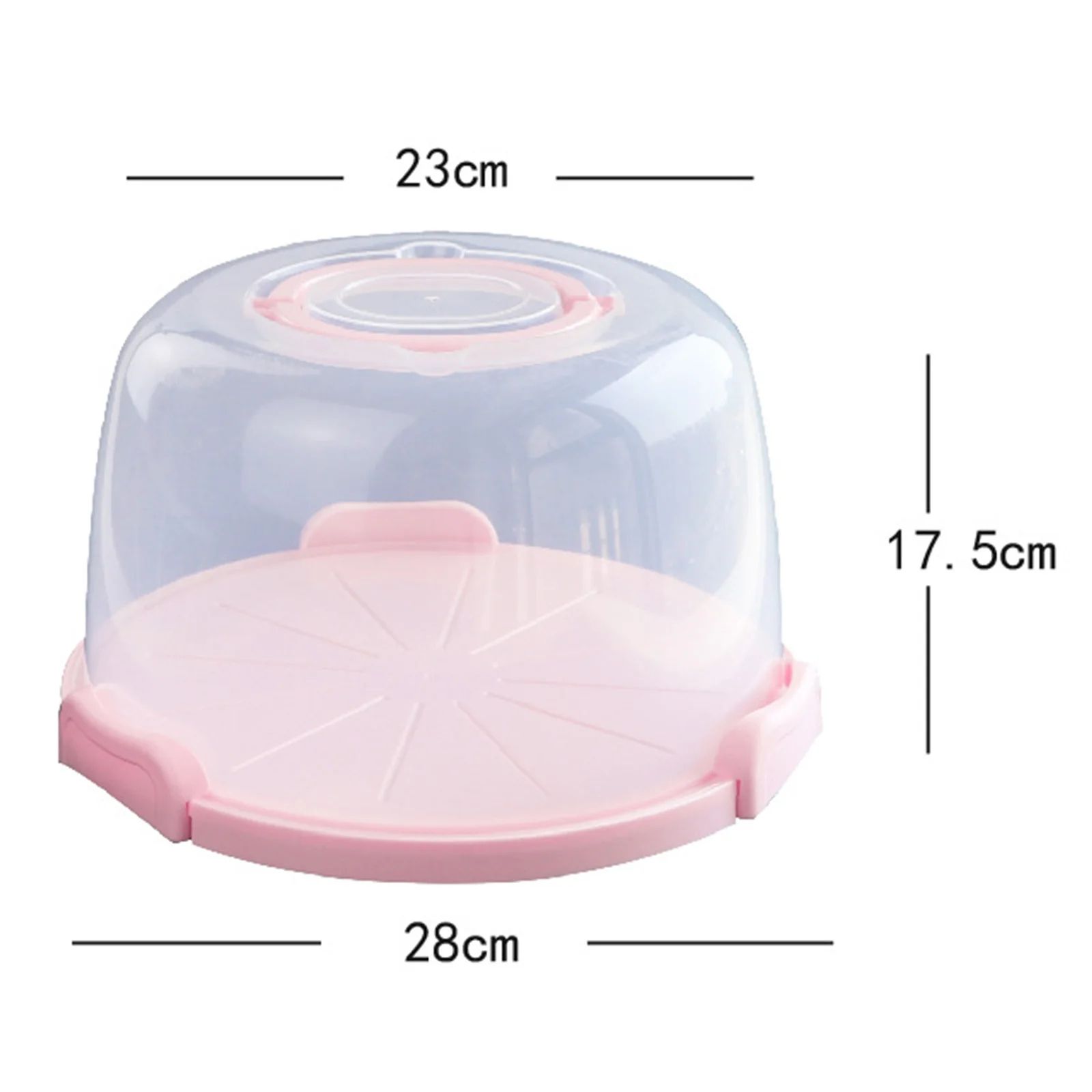 Portable Cake Carrier with Foldable Handle and Secure Cake Storage Container for Travel