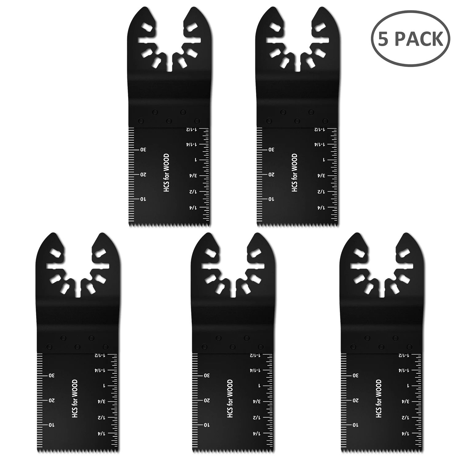 Universal Oscillating Multi Tool Blades Set for Wood Cutting Compatible with Dremel Milwaukee and More