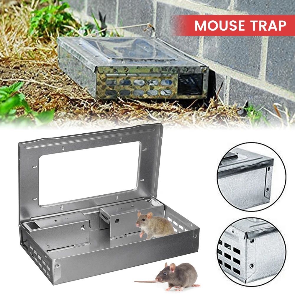 SafeGuard Humane Mouse Trap Reusable Rodent Catcher with Protective Cover