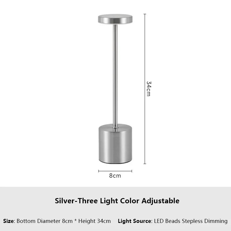 LumiTouch Rechargeable Table Lamp Touch Bedside LED Night Light Cordless Ambient Lamp