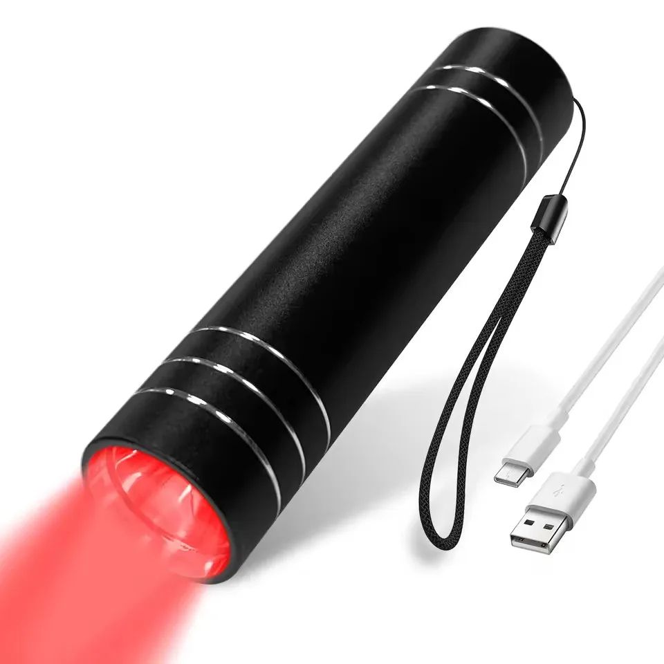RedGlow 660nm and 850nm Portable Red Light Therapy Lamp with Timer for Face and Body