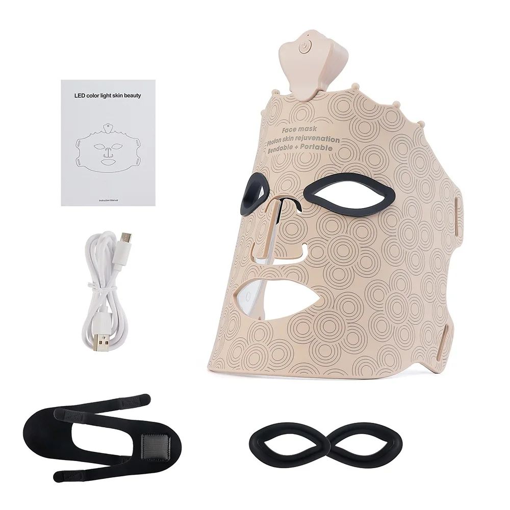 7 Color LED Face Mask Red Light Therapy Silicone Skin Rejuvenation Mask
