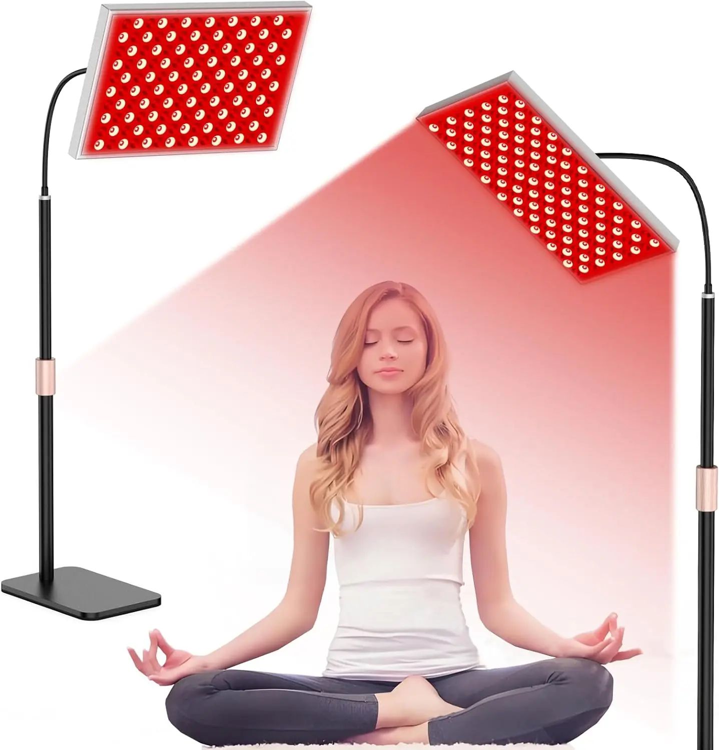 RadiancePro Red Light Therapy Lamp with Adjustable Stand 660nm and 850nm Infrared LED Panel