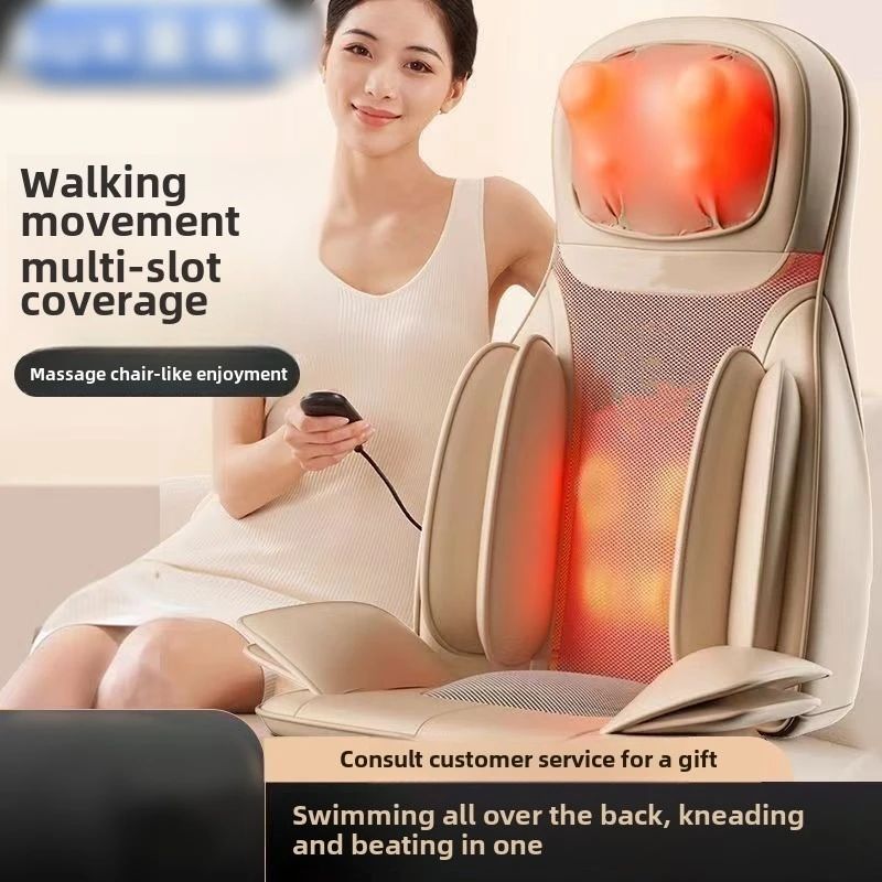 3D Shiatsu Massage Chair Cushion with Heat for Neck and Back Relief