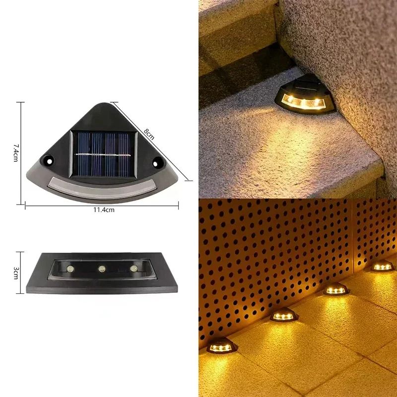 SolarGlow LED Solar Step Lights for Outdoor Stairs, Decks, Patios and Walkways
