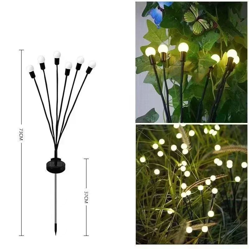 Solar Swaying Firefly Garden Lights for Outdoor Pathway Yard and Patio Decor
