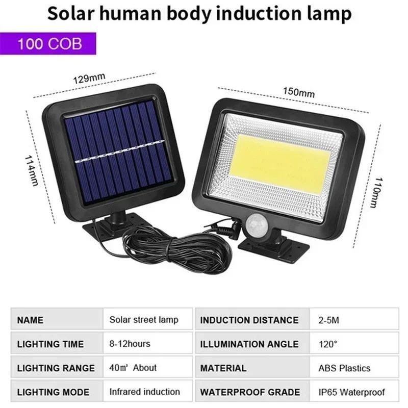 UltraBright Solar Motion Sensor Light Split Panel Outdoor Solar Wall Light with 3 Lighting Modes IP65 Waterproof