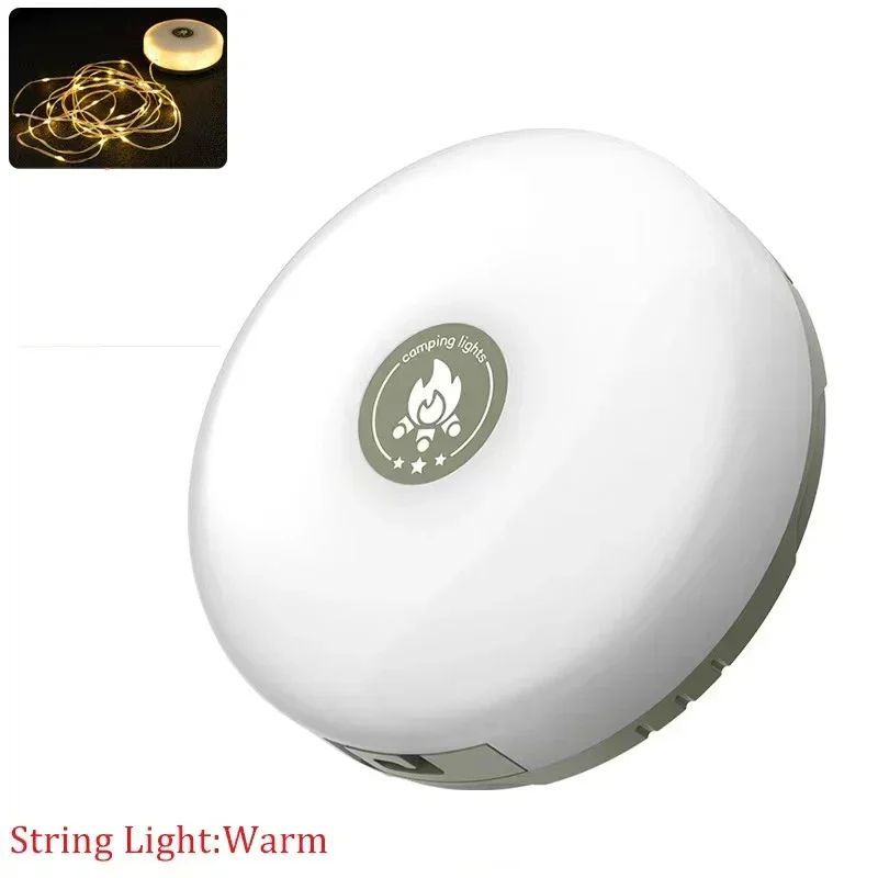 CampGlow 10M Camping String Lights Rechargeable Outdoor String Lights Portable LED Lantern