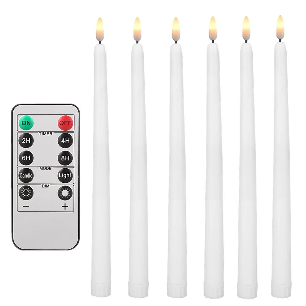 6 or 24 Piece LED Flameless Taper Candles 6.5 Inch or 11 Inch Battery Operated Candles with Warm Flickering Glow