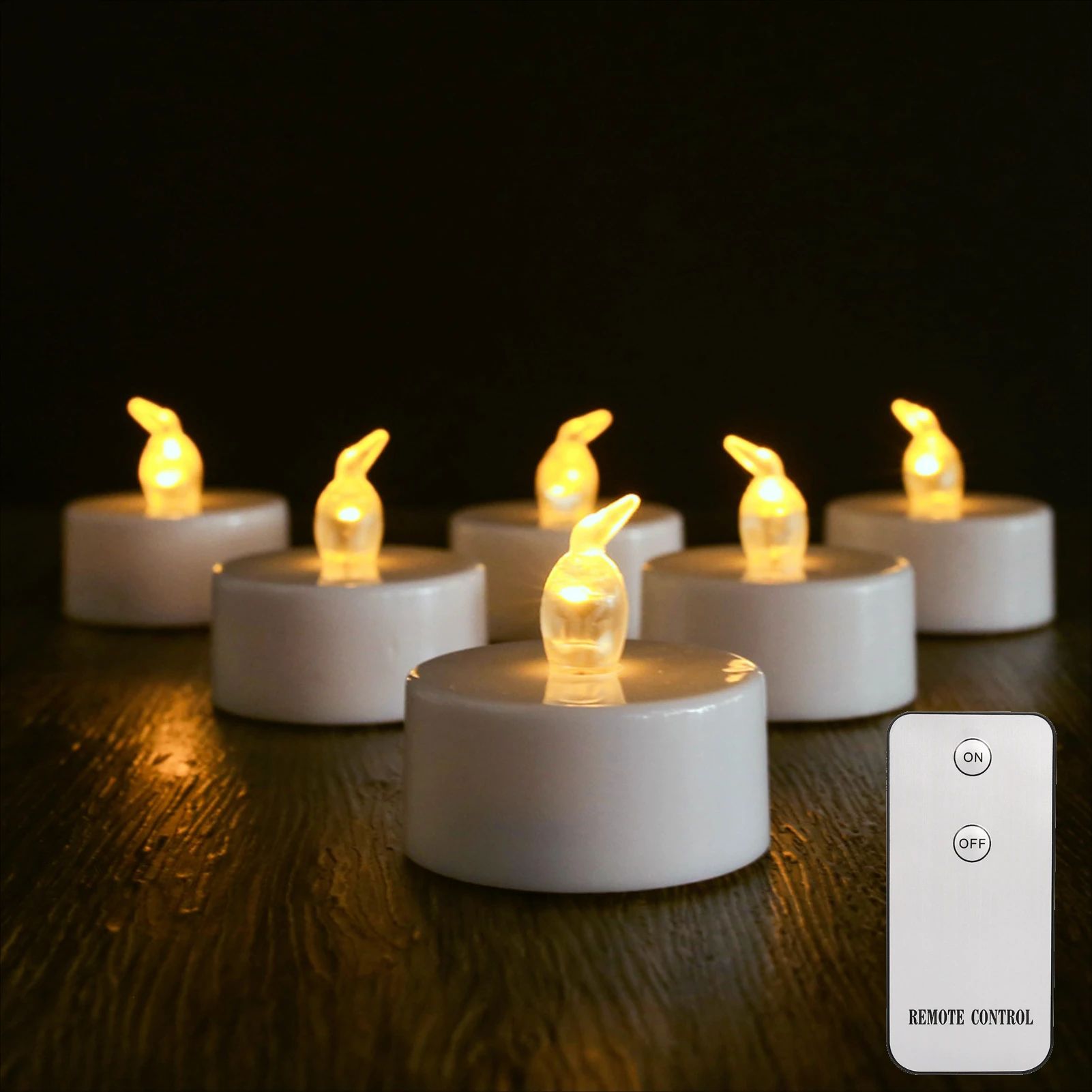 Battery Operated LED Tea Lights Flameless Candles 12 Pack or 24 Pack Flickering Votive Set