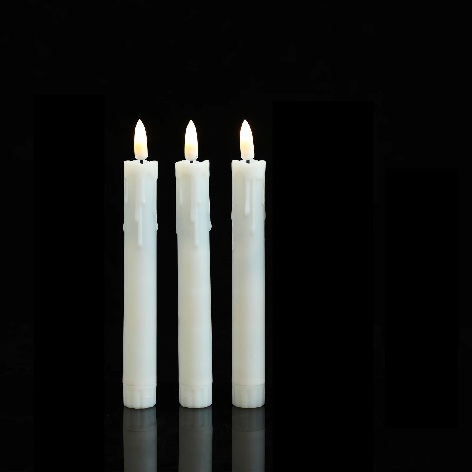 7 Inch LED Taper Candles Battery Operated Flameless Candles Warm White Set of 3 4 or 5