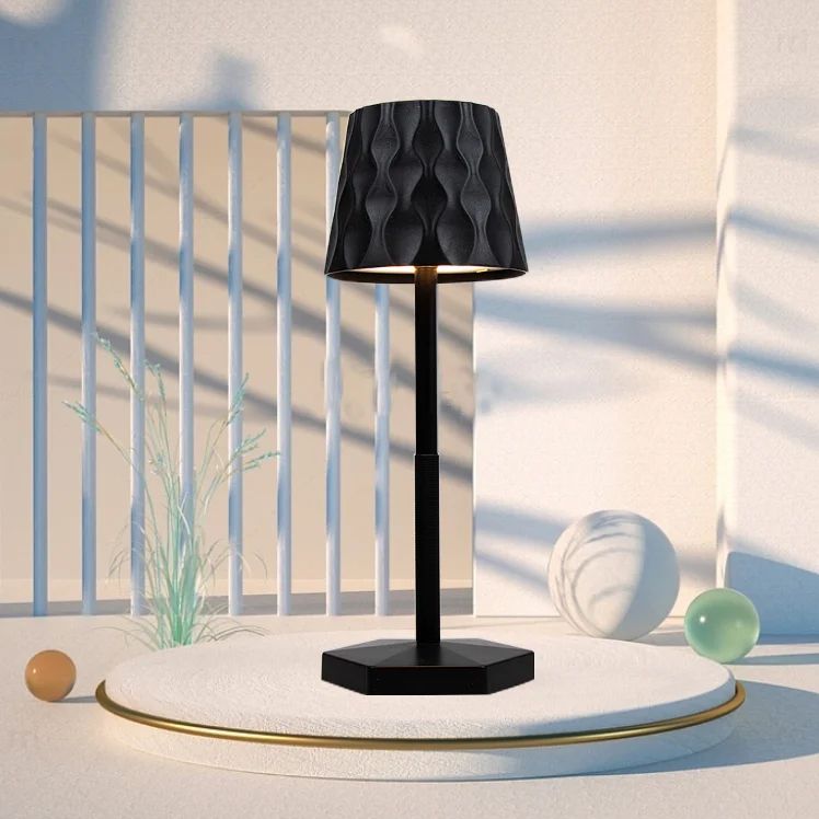 Aurora Ripple Cordless Table Lamp – Rechargeable LED Touch Control Modern Bedside Lamp