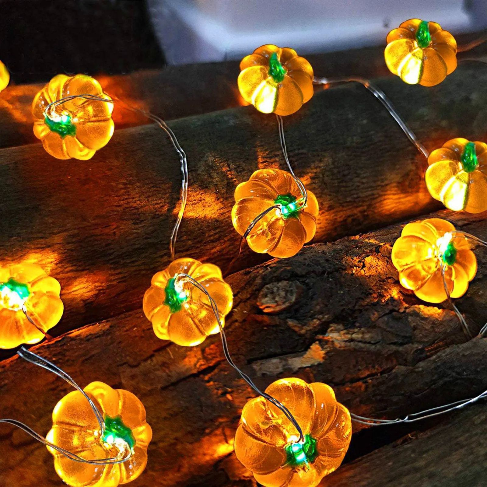 Spooky Pumpkin Eyeball Halloween LED String Lights