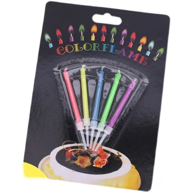 Magic Rainbow Flame Birthday Candles for Colorful Cake Celebrations