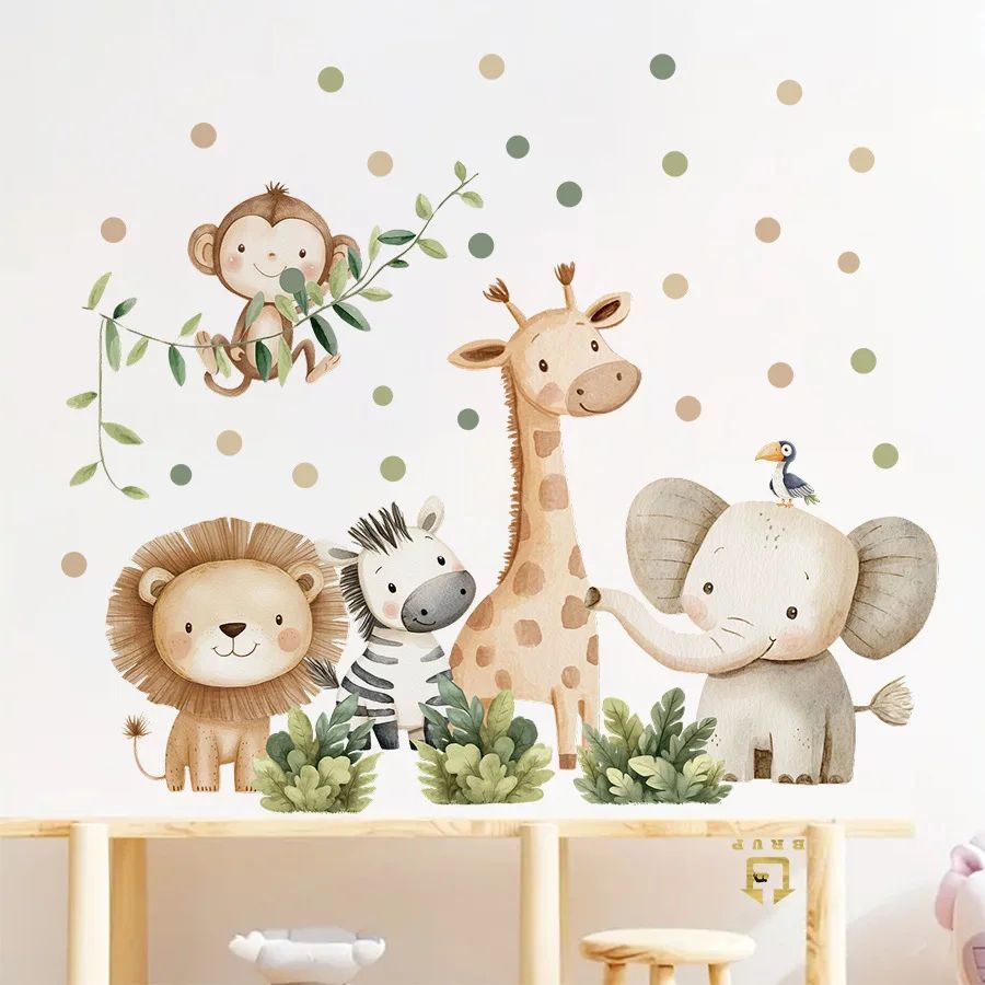 Woodland Animal Wall Stickers for Kids and Nursery Decor