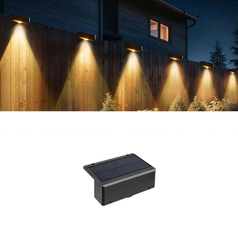 LumaGlow Solar Wall Lights Outdoor Waterproof LED Fence & Garden Lights