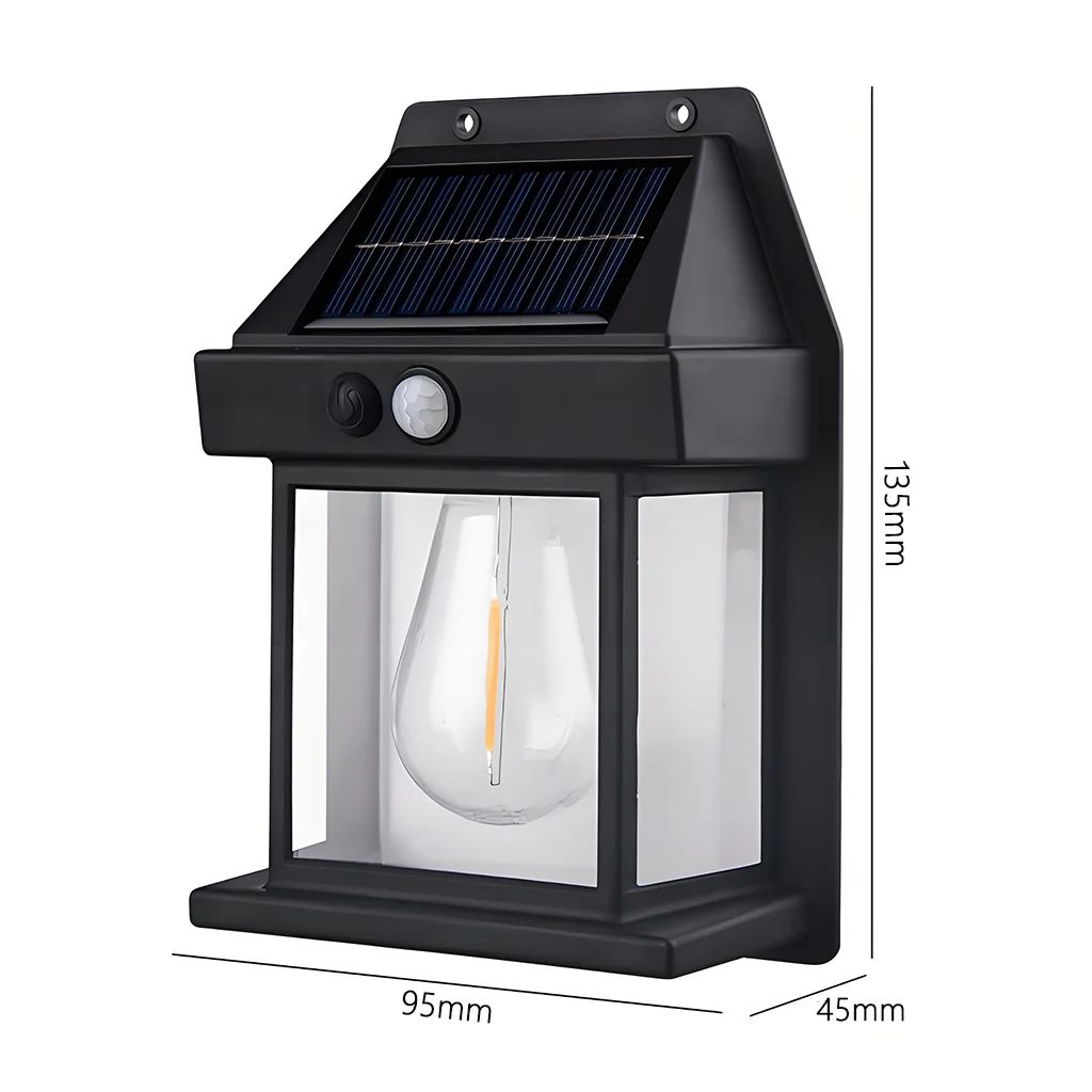 LumaGuard Solar Wall Light Outdoor Waterproof LED Sensor Lamp