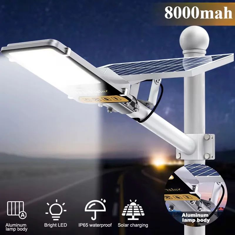8000mAh Solar Street Light Waterproof Outdoor LED Wall Lamp