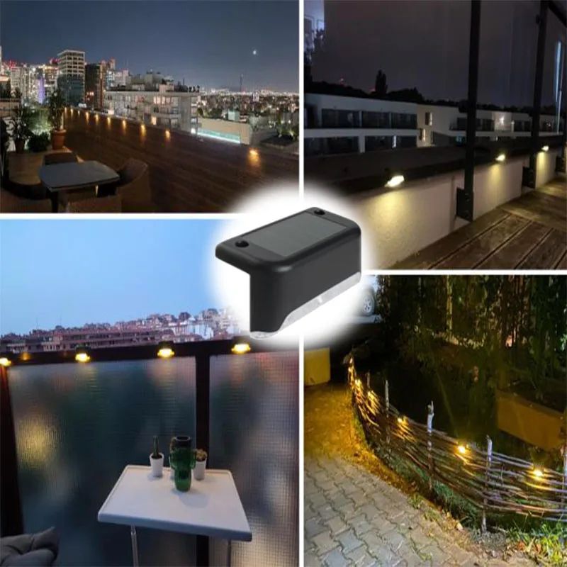 LumaStep Warm White Solar Step Lights for Stairs, Decks & Fences