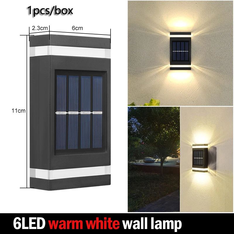 LumaRise Solar Up Down Wall Light – Waterproof Outdoor LED Sconce