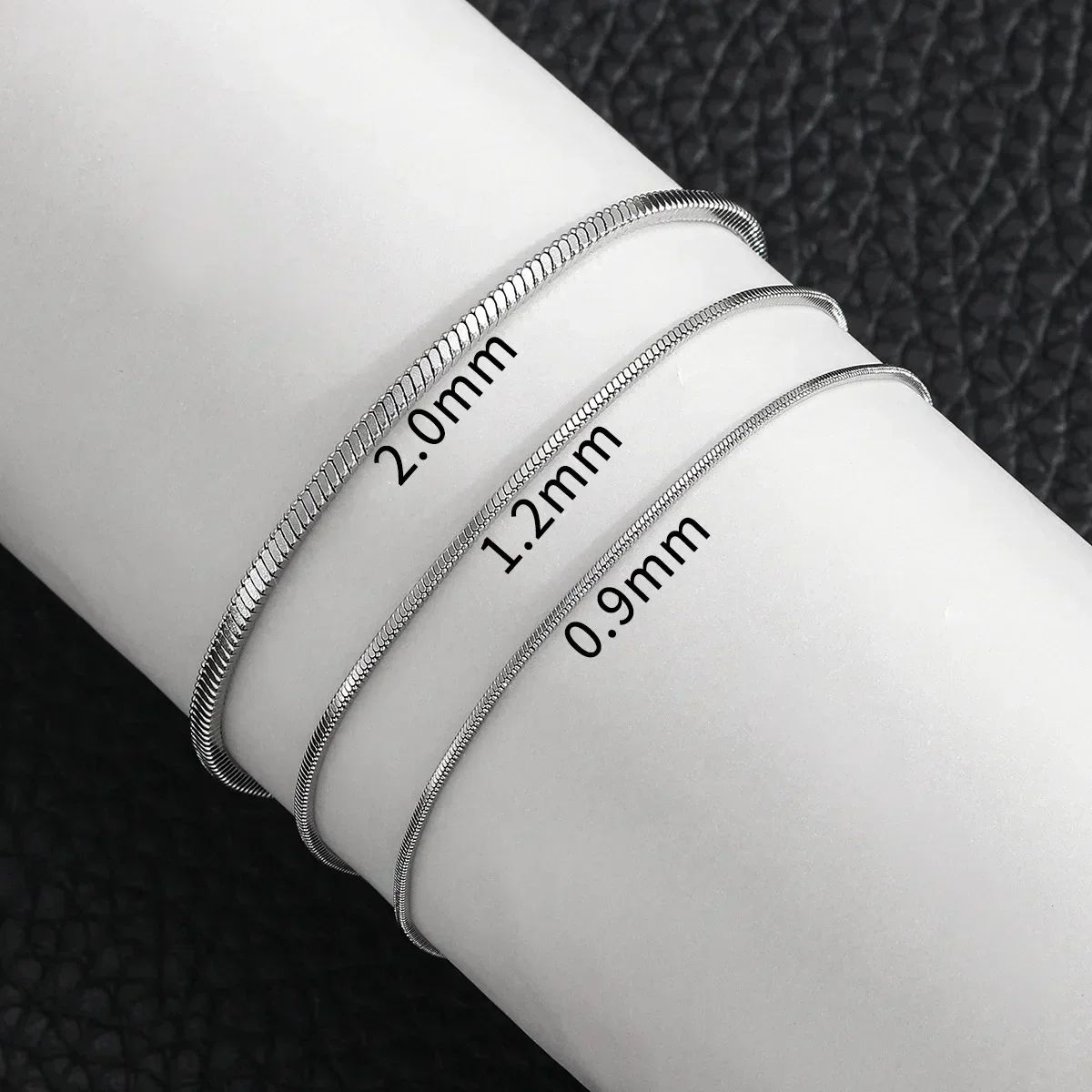 Men's Stainless Steel Box Chain Bracelet with Square Pendant