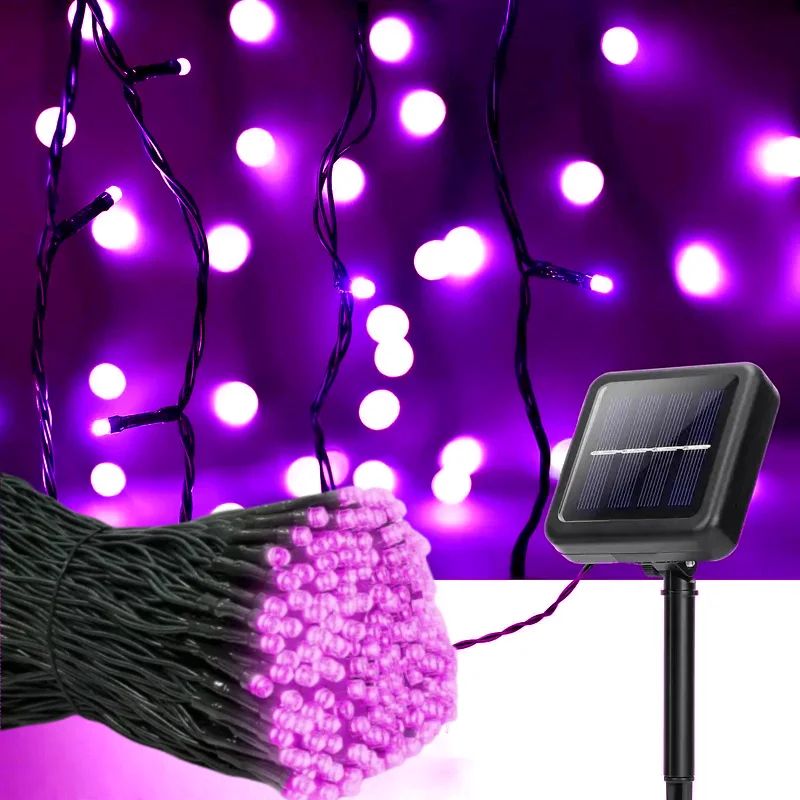 20/50/100 LED Solar String Lights Outdoor Waterproof 8-Mode Fairy Lights