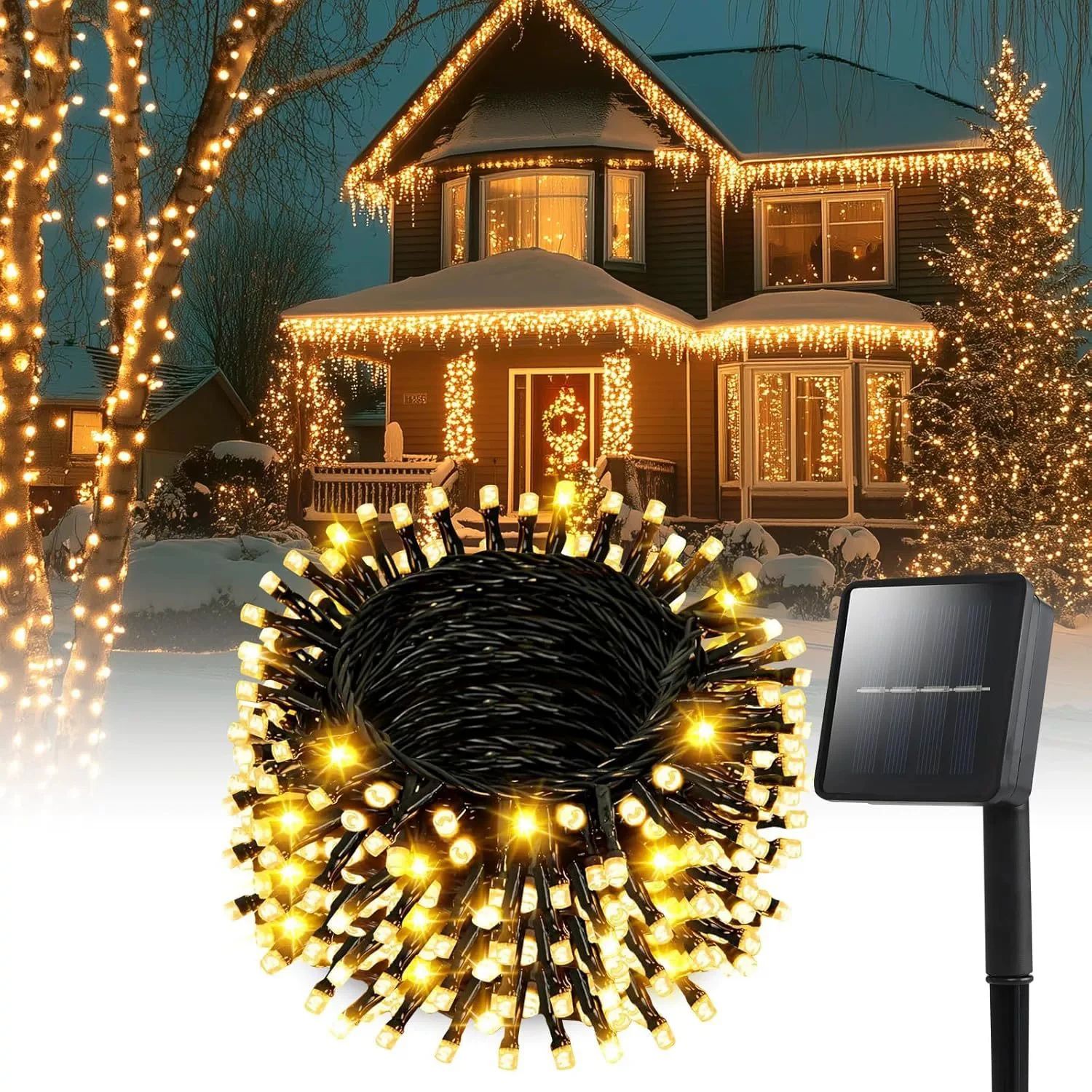 Solar LED Fairy String Lights Waterproof Outdoor Garden Garland