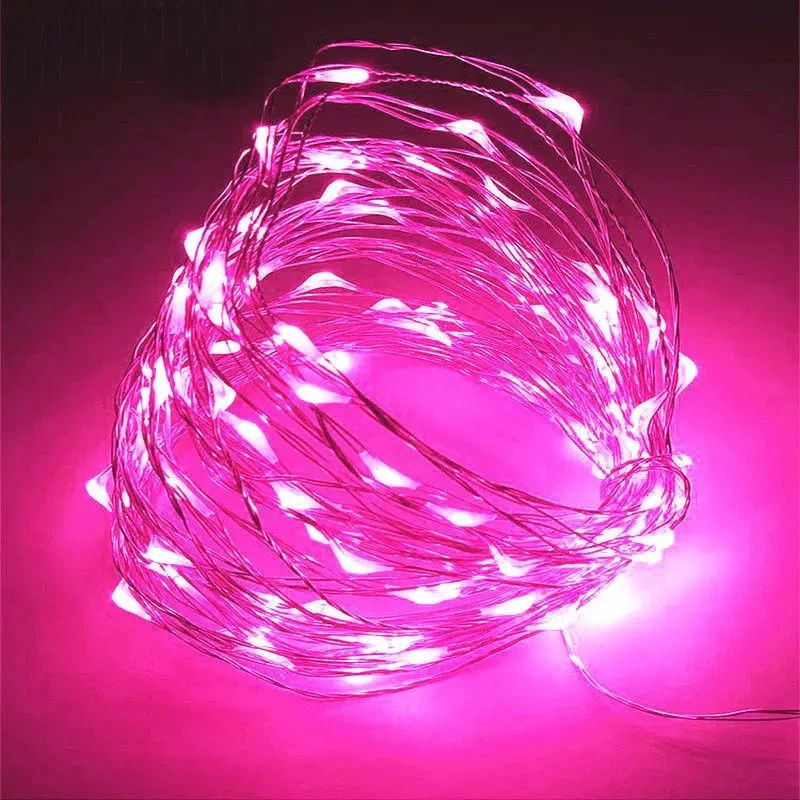 Battery Powered LED Copper Wire Fairy String Lights 1 Pack