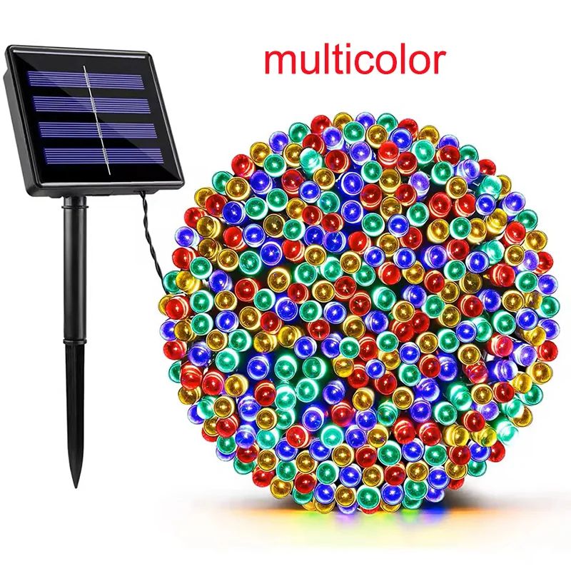 Solar Powered Waterproof LED Fairy String Lights for Patio and Garden