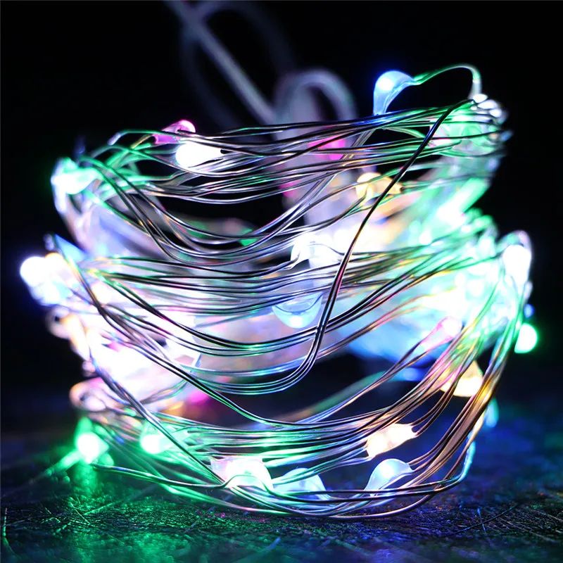 100 LED Battery Operated Copper Wire Fairy String Lights 2M 5M 10M
