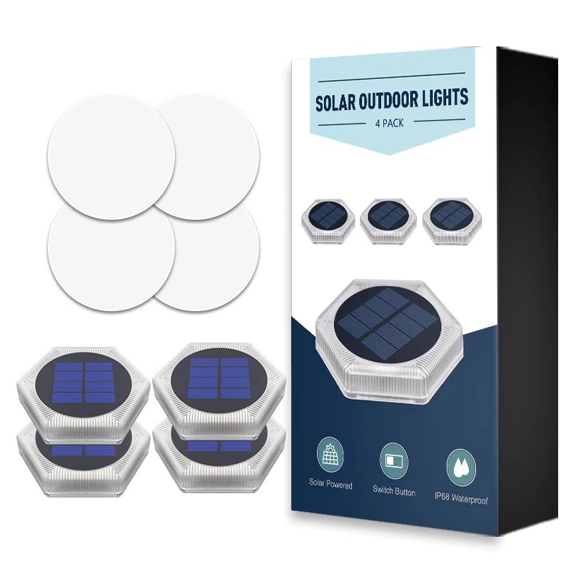 Waterproof Solar Step Lights for Stairs, Patio and Garden
