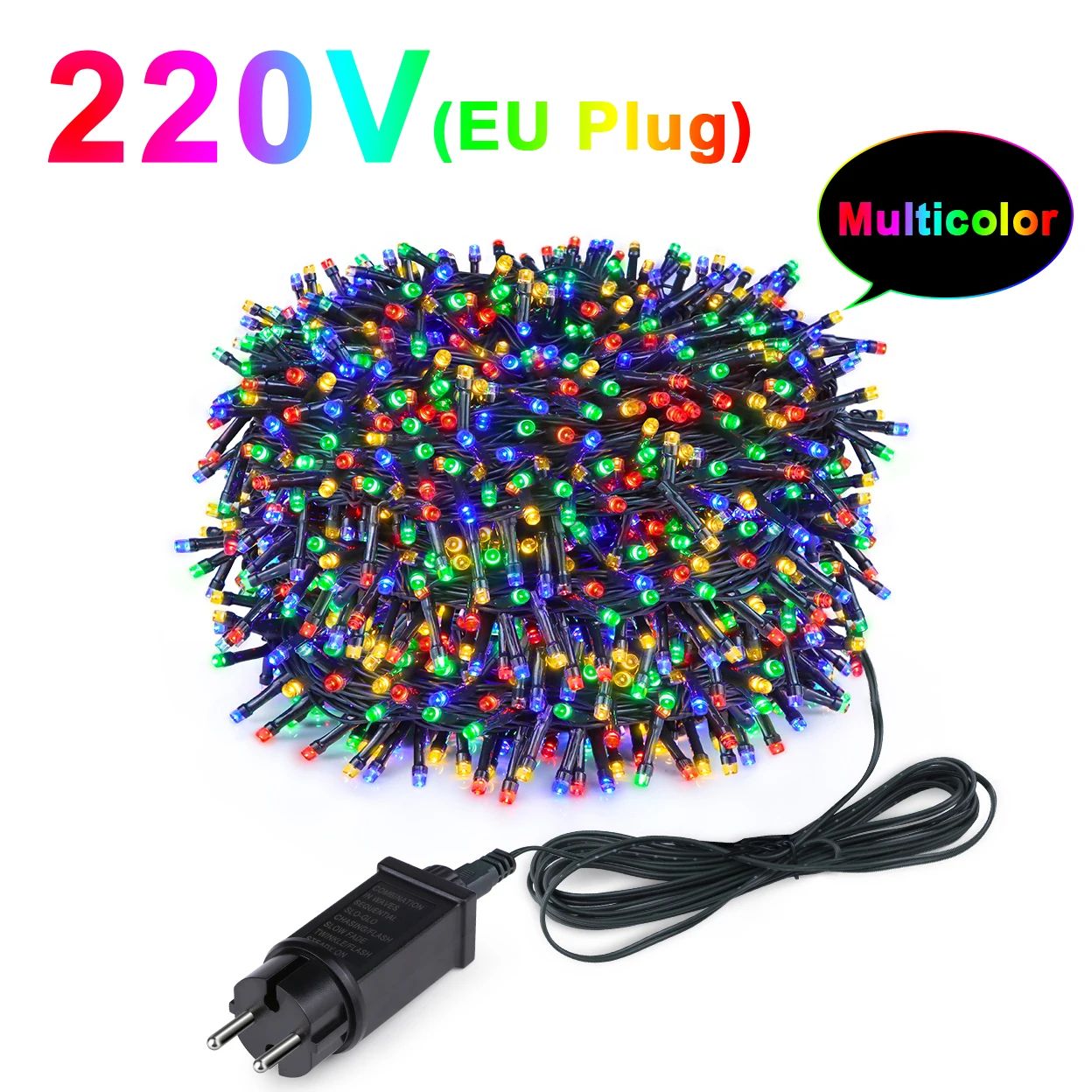 Twinkle LED Christmas String Lights 10M-100M Outdoor Holiday Garland