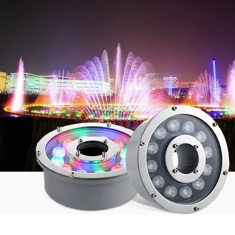 RGB IP68 LED Underwater Fountain Light 12V 24V for Ponds and Water Features