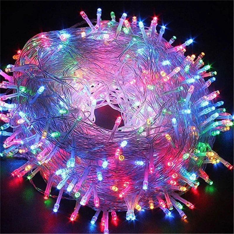 10M 20M Outdoor LED Christmas String Lights 220V EU Plug Holiday Garland