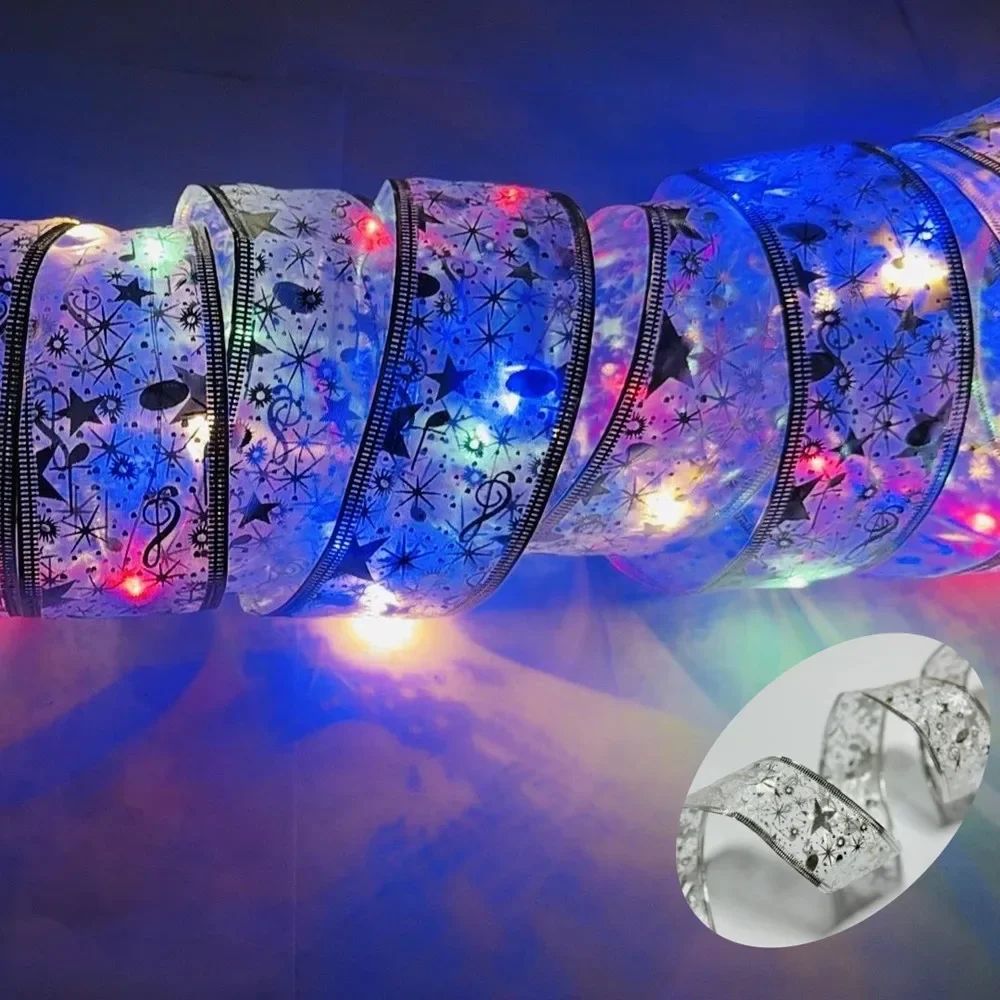 Golden Bow Christmas Ribbon Fairy String Lights 2-10M