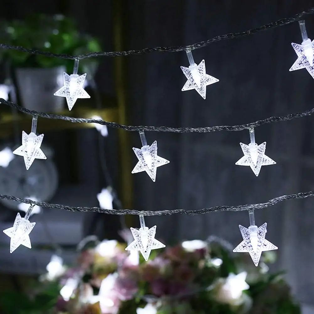 10M 80 LED Star String Lights Twinkle Fairy Garland for Christmas Wedding and Party Decor