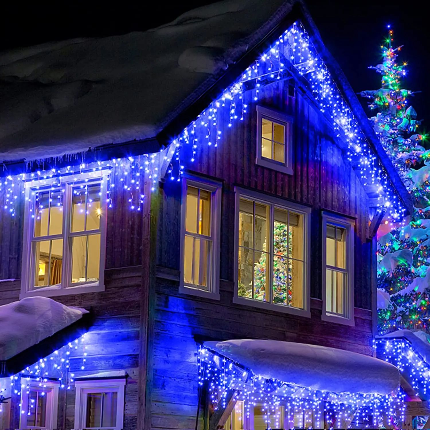 4M–20M LED Icicle String Lights with 8 Modes for Outdoor Christmas Decor