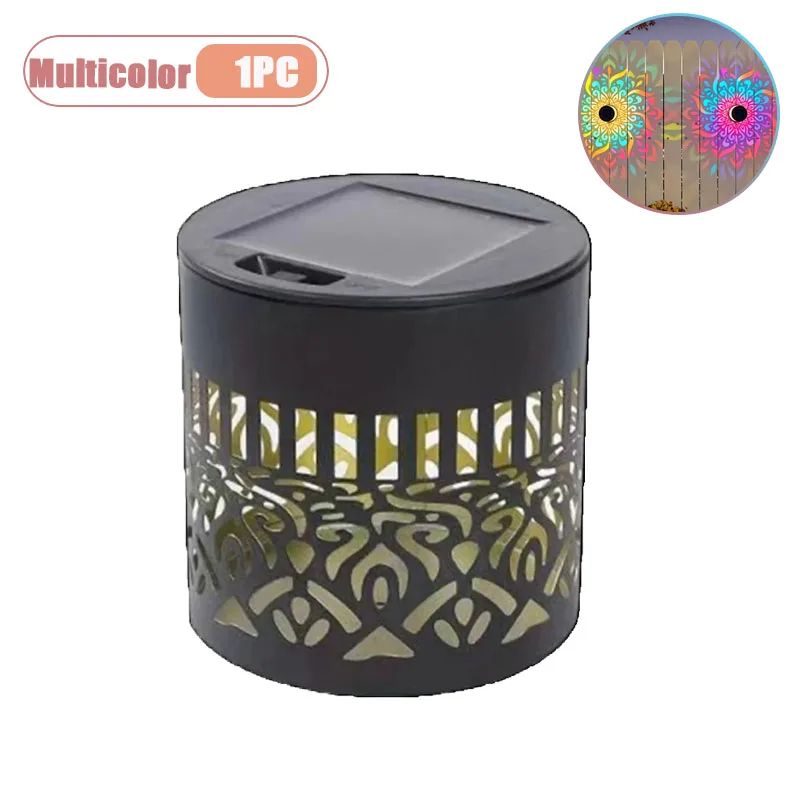 Solar Sunflower Mandala Wall Lantern Outdoor Waterproof Garden Fence Light 1-8PCS