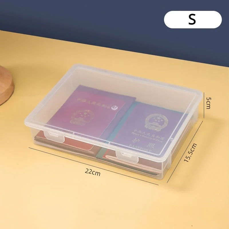 A4 Document Organizer Box Dustproof File Storage for Certificates and Papers