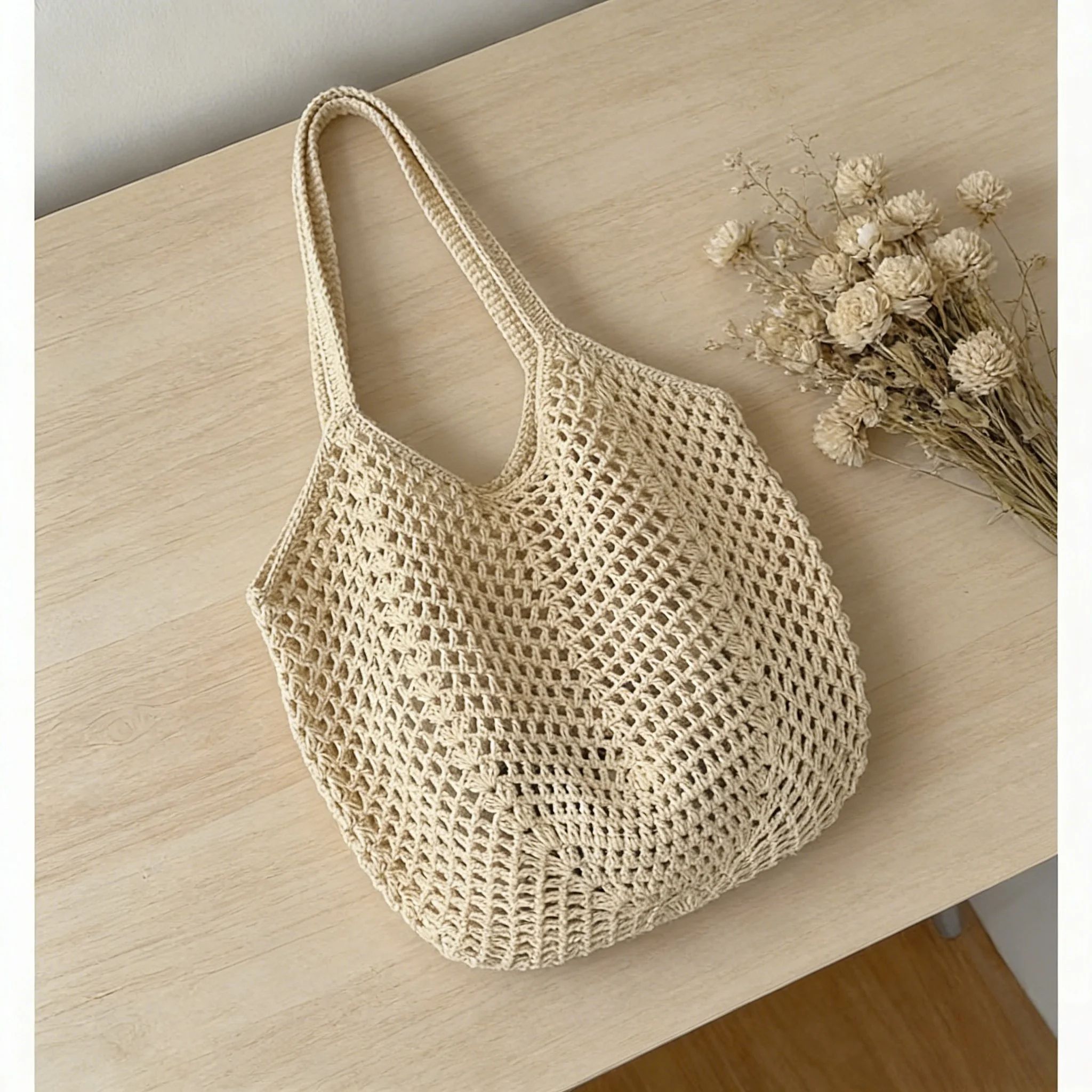 Summer Straw Beach Tote Bag for Women Large Capacity Woven Shoulder Bag