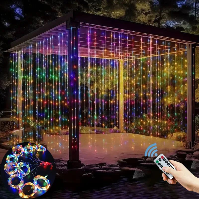USB LED Curtain Fairy Lights for Wedding Christmas and Party Decor
