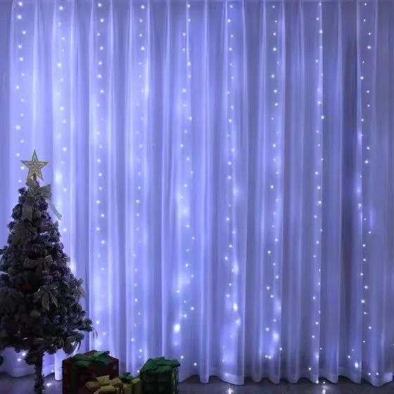 USB LED Curtain Fairy Lights with Remote 8 Modes for Window and Holiday Decor