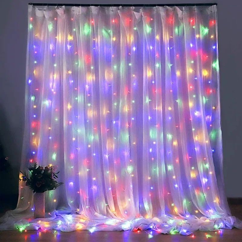 USB Curtain LED String Lights with Remote 3M 4M 6M Fairy Lights for Bedroom and Holiday Decor
