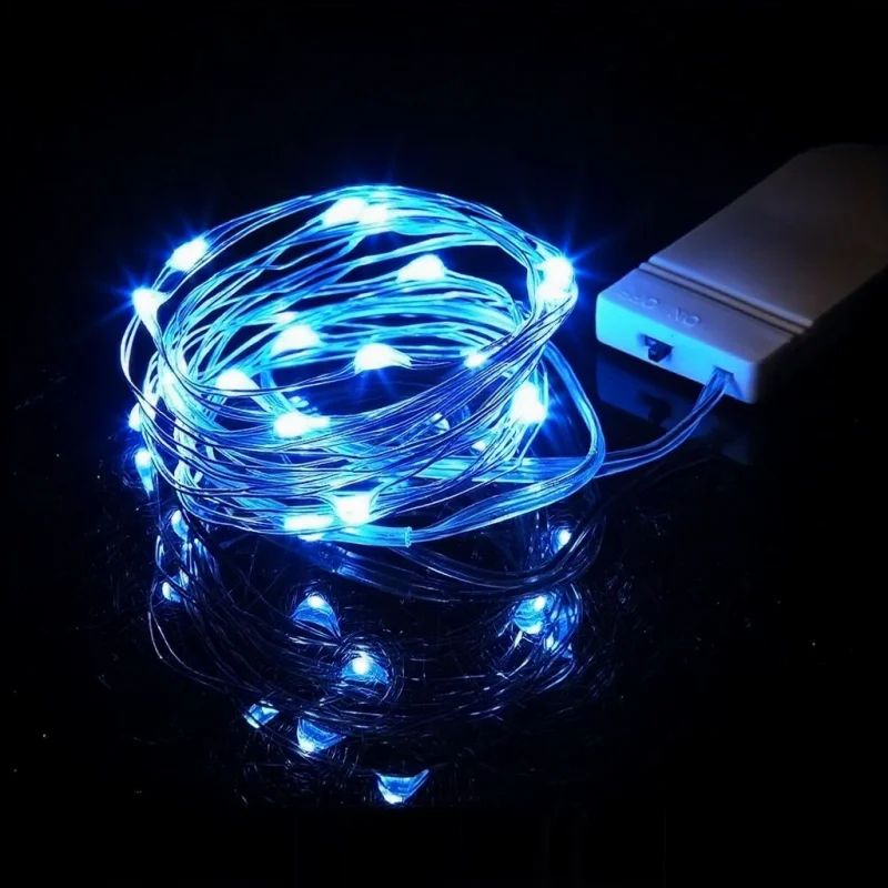 Battery Operated LED Fairy Lights Waterproof Silver Wire Starry String Lights