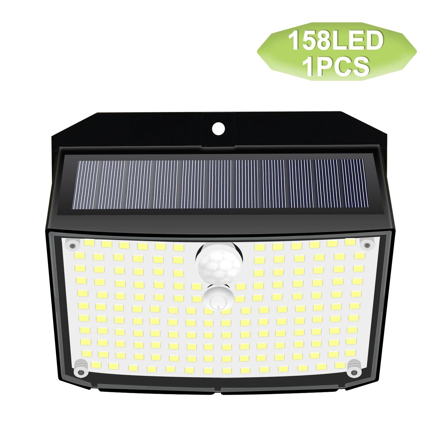 158 LED Solar Motion Sensor Wall Light Waterproof Outdoor Security Lamp