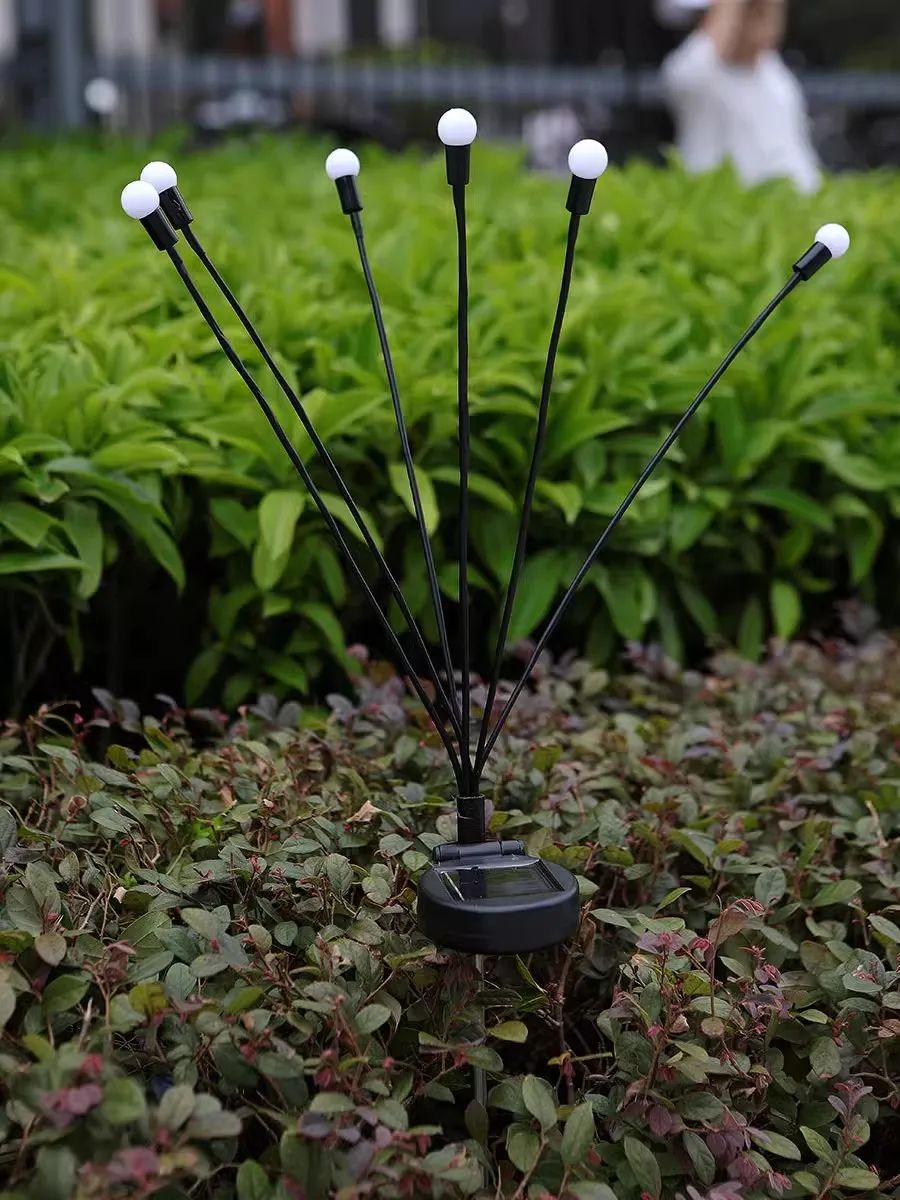 10 LED Solar Firefly Garden Lights Waterproof Swaying Outdoor Landscape Lights