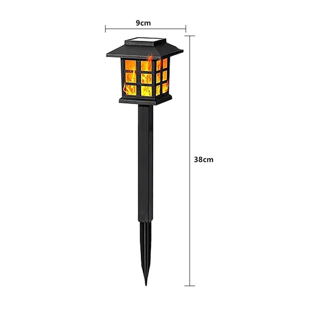 10 LED Solar Flickering Flame Torch Lights Waterproof Outdoor Garden Pathway Decor 1, 2 or 4PCS